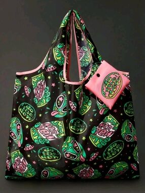 NWT: MTN. DEW Reusable Tote Bag - W/ Graphic ALIEN Print